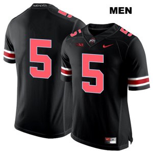 Men's NCAA Ohio State Buckeyes Baron Browning #5 College Stitched No Name Authentic Nike Red Number Black Football Jersey HC20S67HI